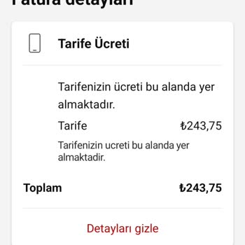 Tarife Ücretlerindeki Beklenmedik Artış
