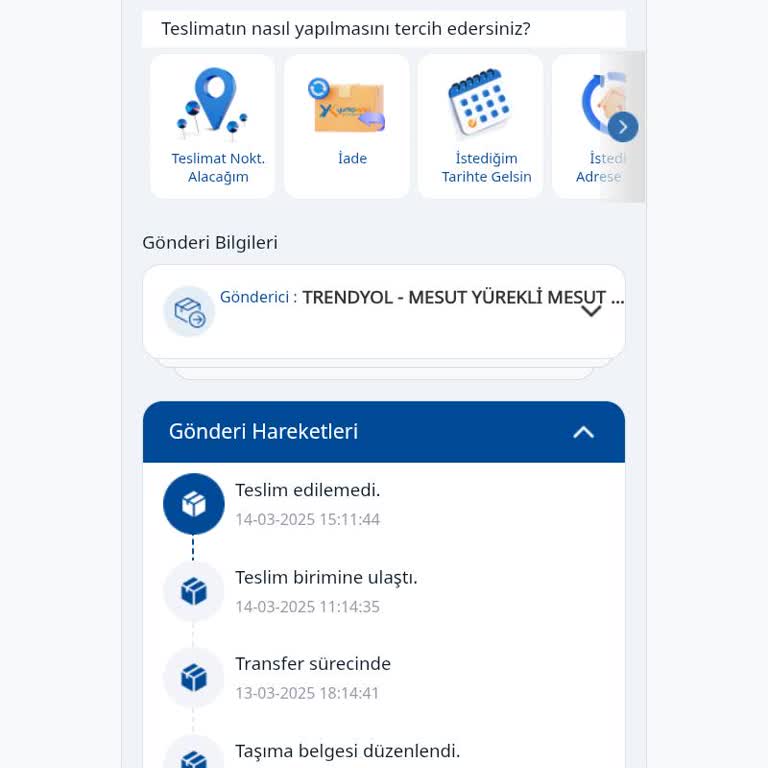Yurtiçi Kargo'nun Teslimat Süreci