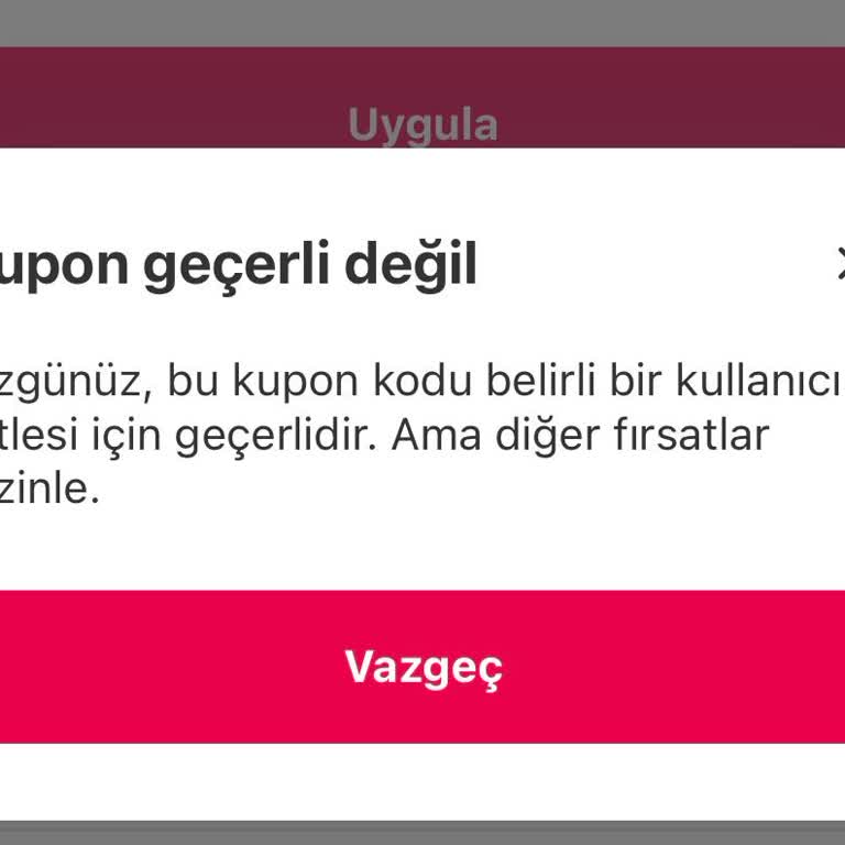 Yemek Sepeti Kampanya Kodu Sorunu