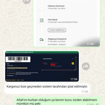 Yanlış Bilgilendirme Ve İptal Edilen Siparişin Teslimatı