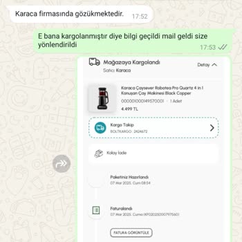 Yanlış Bilgilendirme Ve İptal Edilen Siparişin Teslimatı