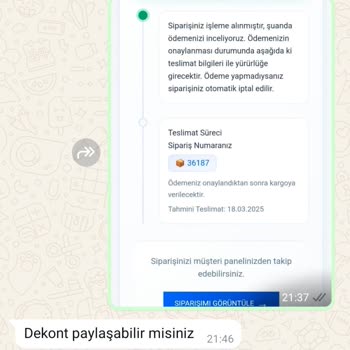 Siparişlerime Yanıt Alamıyorum!
