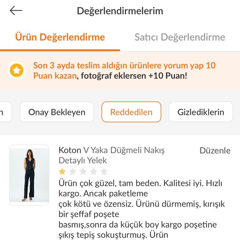 Trendyol Kendi Mağazasındaki Eleştirel Yorumları Reddediyor