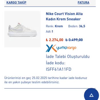 Intersport İade Ücreti Sorunu: 1 Aydır Çözüm Bekliyorum