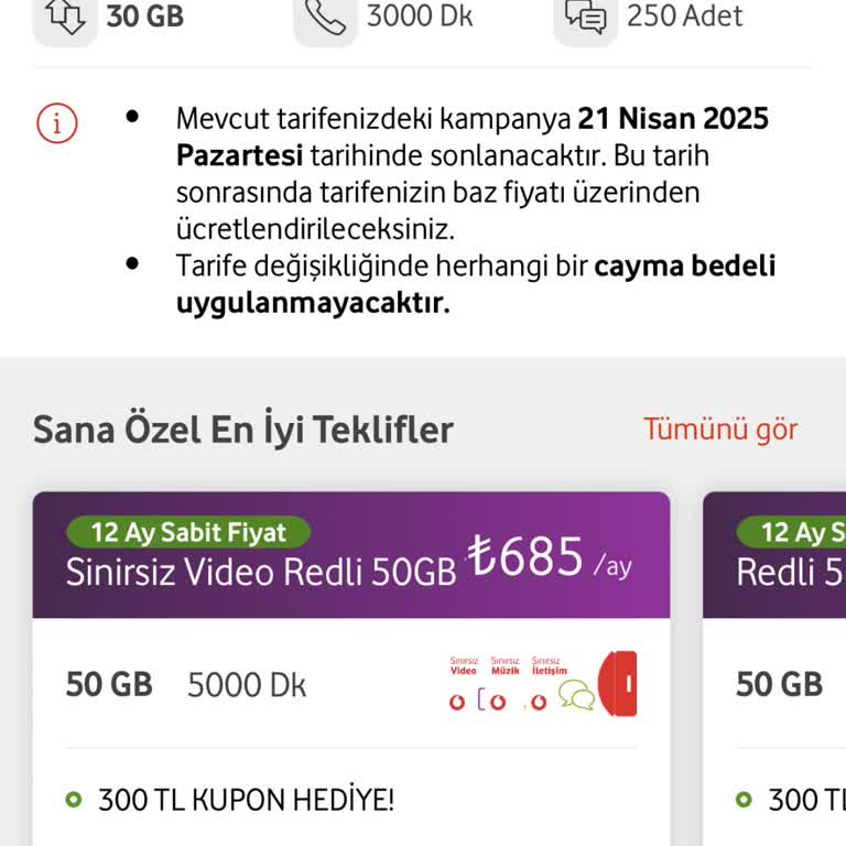 Vodafone'dan Fahiş Zam Şikayeti