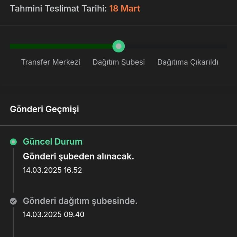 Kargom Dağıtıma Çıkarılmadan Şubede Bekletiliyor