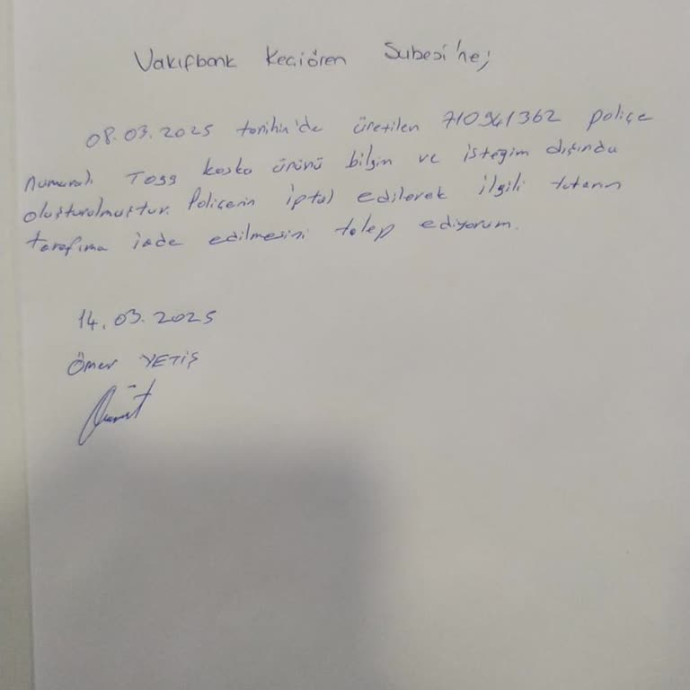 VakıfBank Ve Türkiye Sigorta'dan Kasko Fiyaskosu