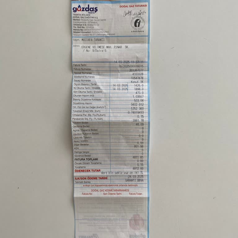 Gaz Faturasında Beklenmedik Artış Ve Yüksek Tutar