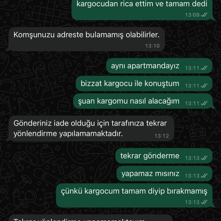 Kargom Komşuma Bırakılmadı Ve Geri Verilmiyor