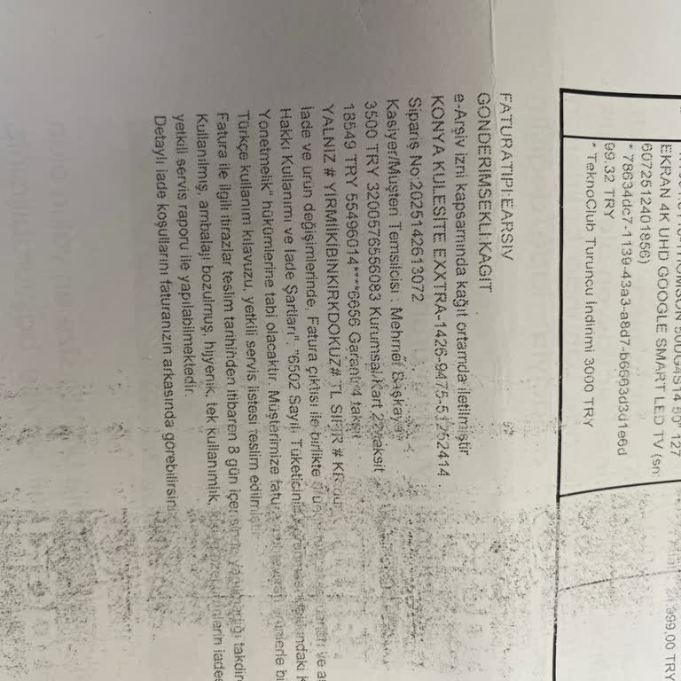 Teknosa'dan Aldığım TV'nin Servis Sorunu