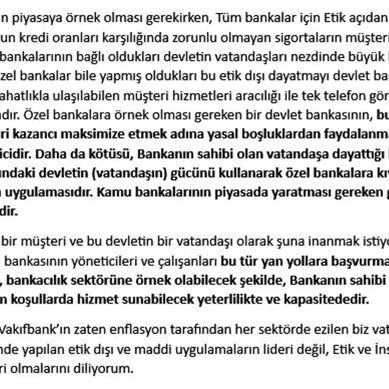 VakıfBank Zorunlu Olmayan Sigorta Poliçesi Mağduriyeti