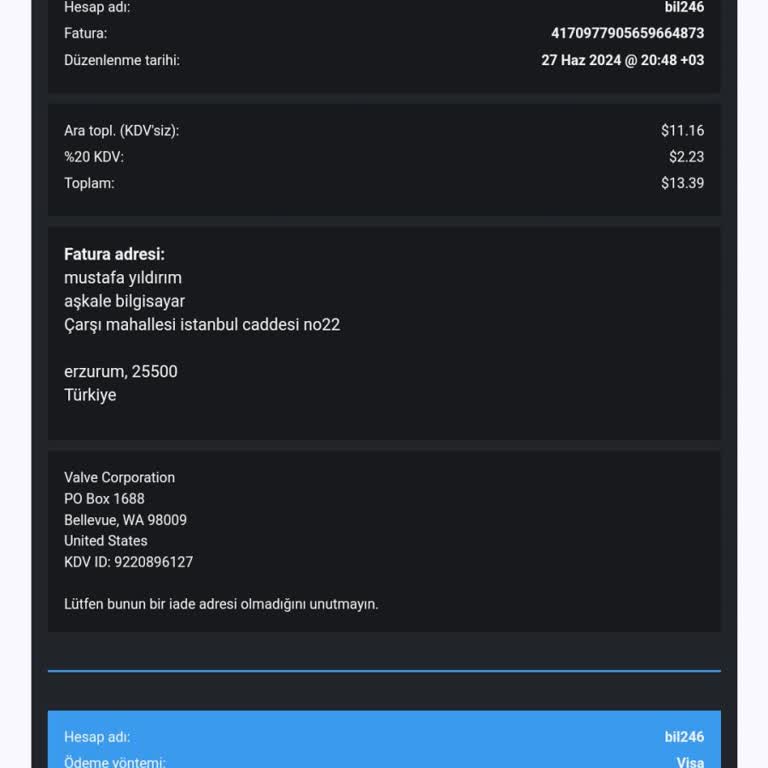 Çalınan Steam Hesabıma Erişim Sağlanamıyor