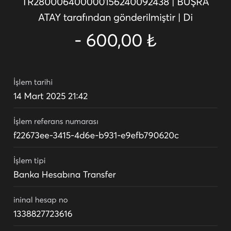 İninal Kart İle Para Transferi Sorunu