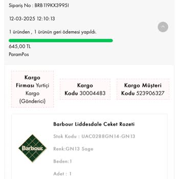 Barbour Türkiye'de Tekrarlanan Hatalar: Yanlış Ürün Gönderimi Ve Yetersiz Destek