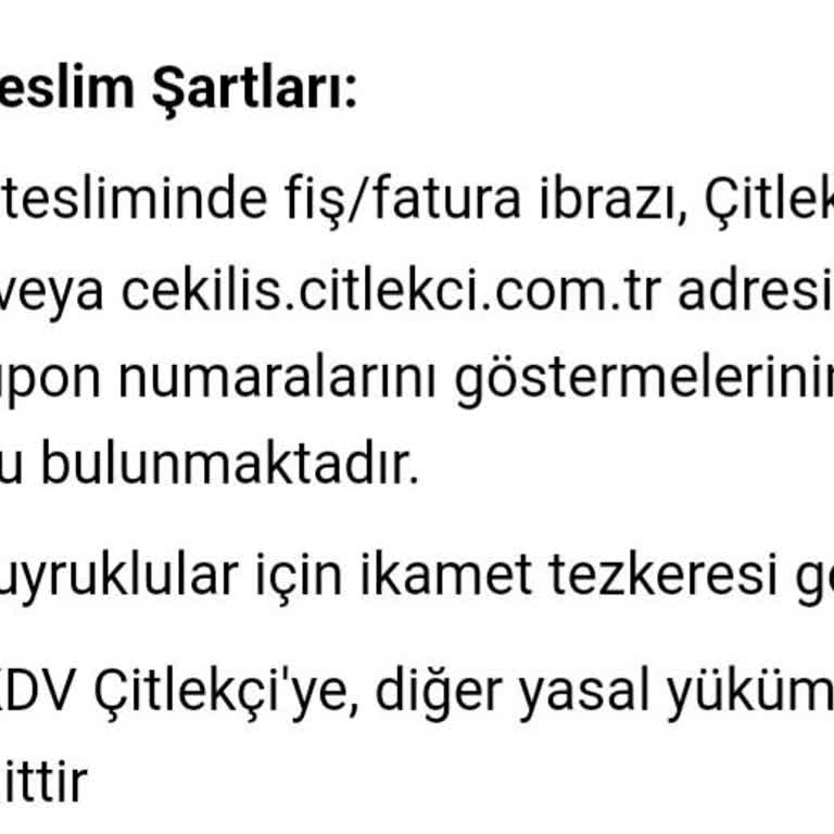 Çitlekçi Çekiliş Şartları Ve Yanıltıcı Bilgilendirme