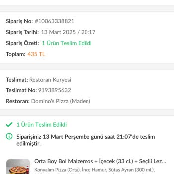 Teslimat Sonrası SMS İle İletişim Sorunu