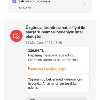 Yanlış Fiyat İptali Ve İletişim Eksikliği