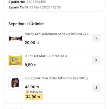 Migros Sanal Market Siparişimde Ürün Eksikliği Ve Mağduriyet