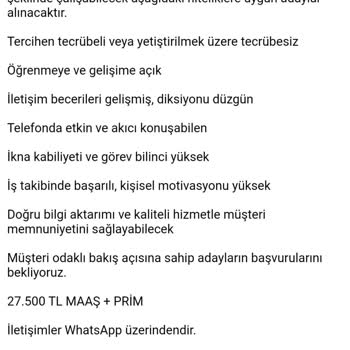 Güven Vermeyen Çağrı Merkezi Başvurusu