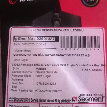 Vatan Bilgisayar'dan Aldığım Mouse'un Sorunlu Çıkması Ve Yetersiz Servis Deneyimi