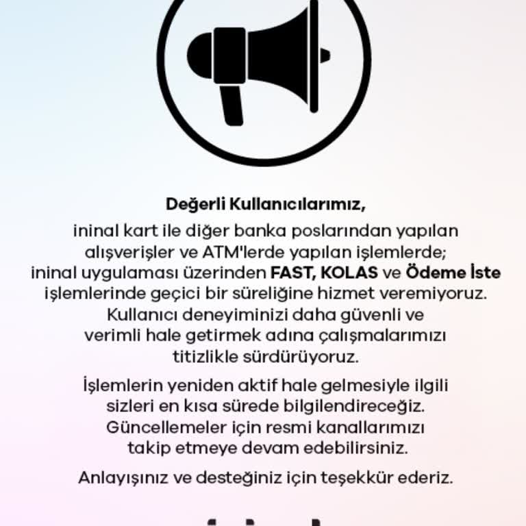 İninal Kart İnternet Üzerinden Alışveriş Yapılmıyor!