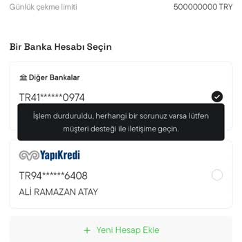 İşlem Durduruldu Hatası Ve Destek Sorunu