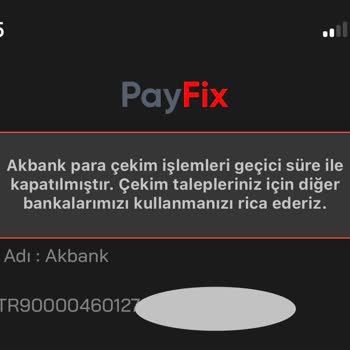 Payfix Cüzdanımdaki Parayı Çekemiyorum!