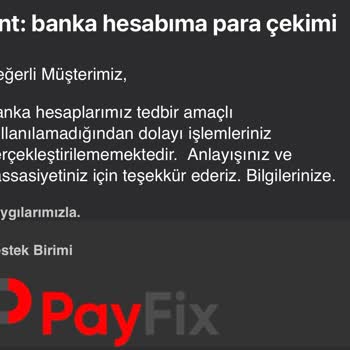 Payfix Cüzdanımdaki Parayı Çekemiyorum!