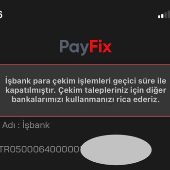 Payfix Cüzdanımdaki Parayı Çekemiyorum!