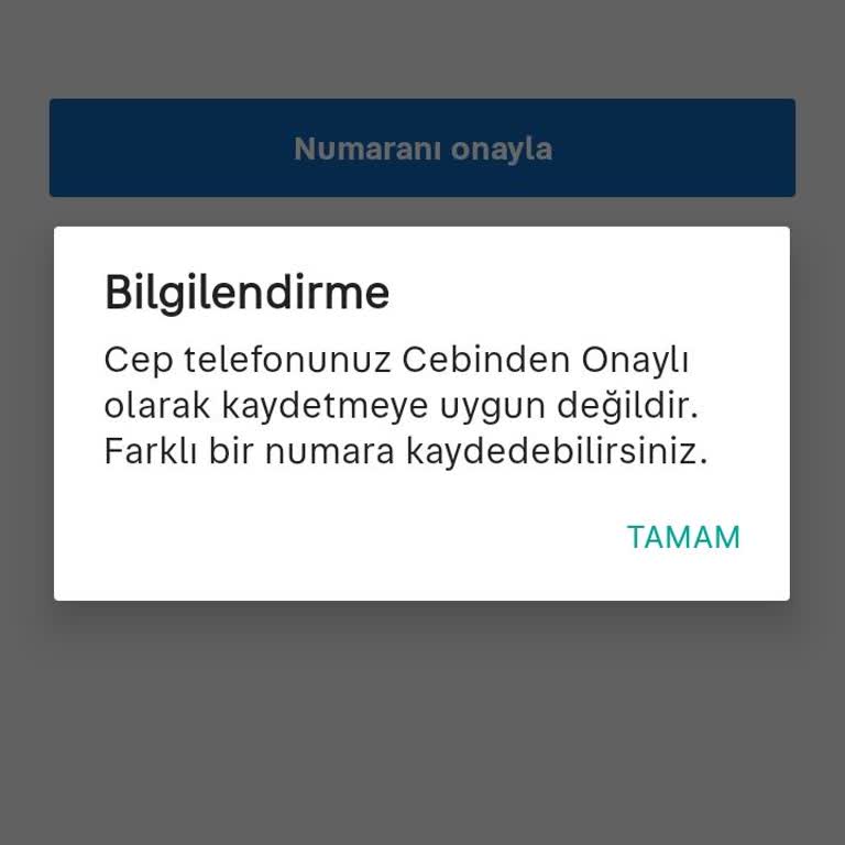 Sahibinden.com'da Telefon Numarası Onay Sorunu