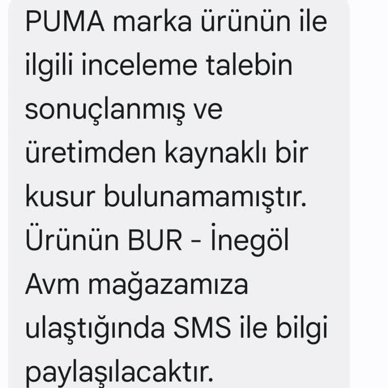 Puma Ayakkabıda Üretim Kaynaklı Sorun