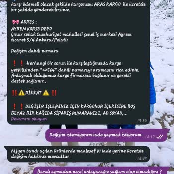 Kalitesiz Ürün Ve İade Sorunu: Ayrem Korse Deneyimi