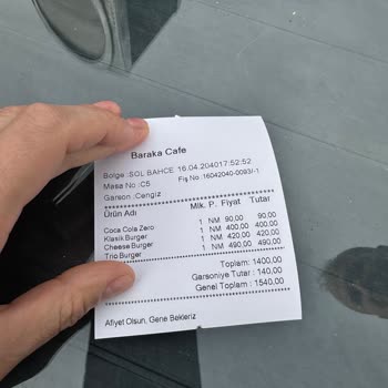 Baraka Cafe & Bar Hesabı Öderken 10% Komisyon Ödememi İstemişler