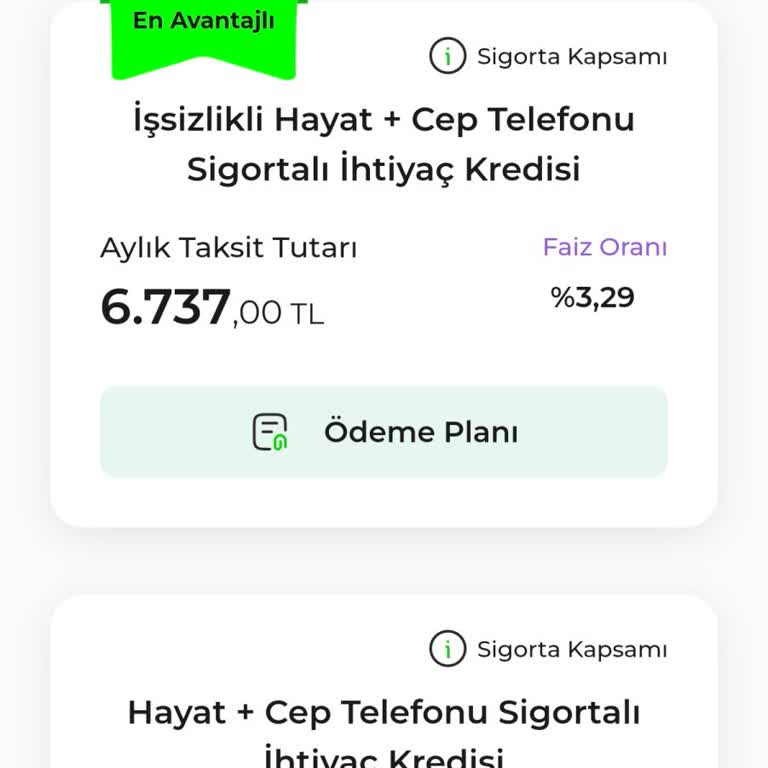 Sıfır Faizli Kredi Teklifi Ulaşılabilir Değil