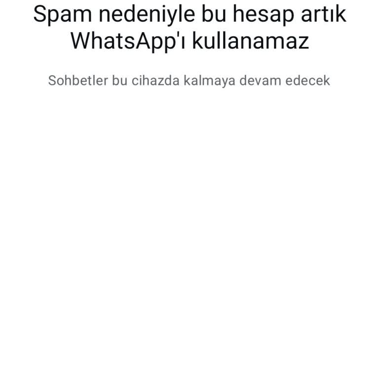 Yeni Hat İçin WhatsApp Spam Sorunu