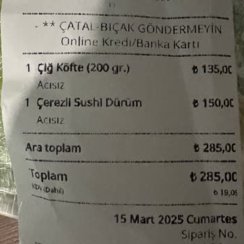 Bozuk Çiğköfte Krizi: İade Talebi