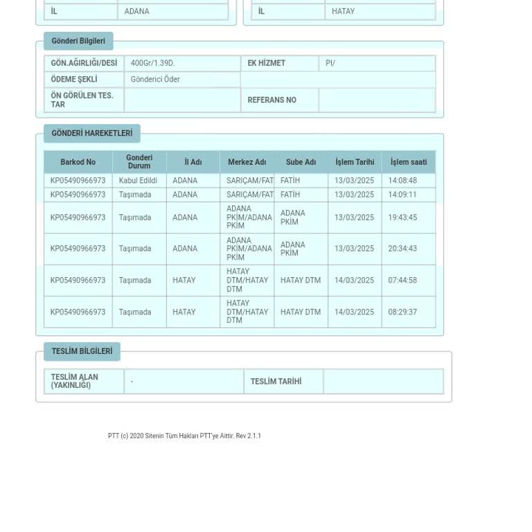 PTT Kargo Dağıtım Merkezleri Ve Yanıltıcı Bilgilendirme Sorunu