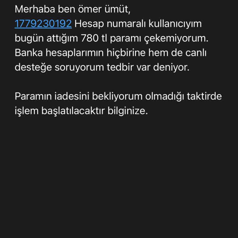 Payfix Cüzdanında Para Çıkış Sorunu Ve İlgisiz Müşteri Hizmetleri