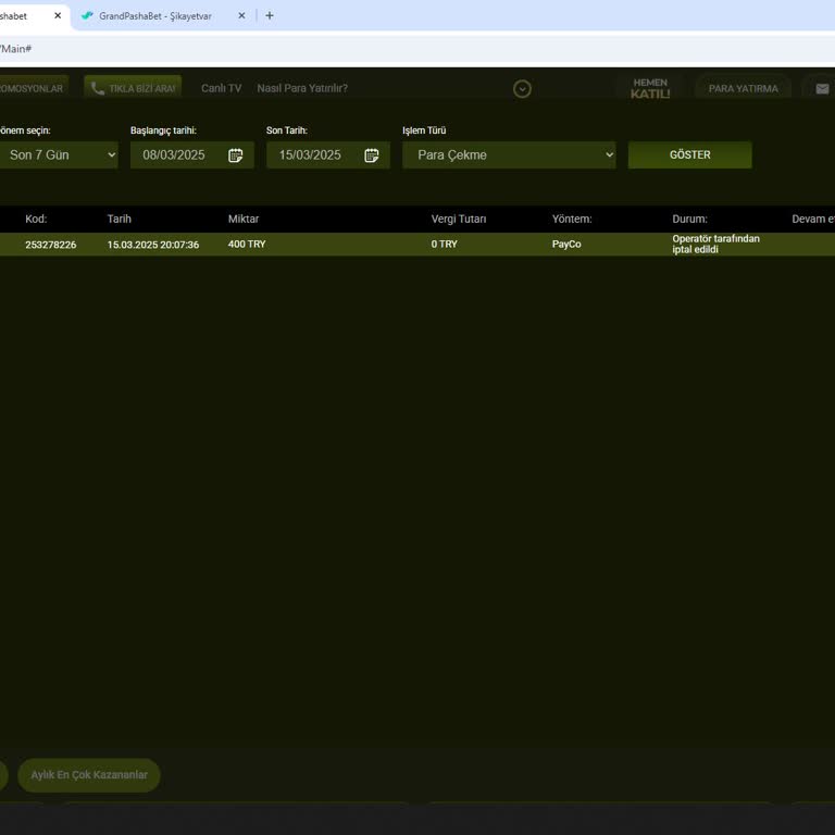 GrandPashaBet Yanıltıcı İddialar Ve Hatalı Bakiye Silinmesi: Müşteri Deneyimim!