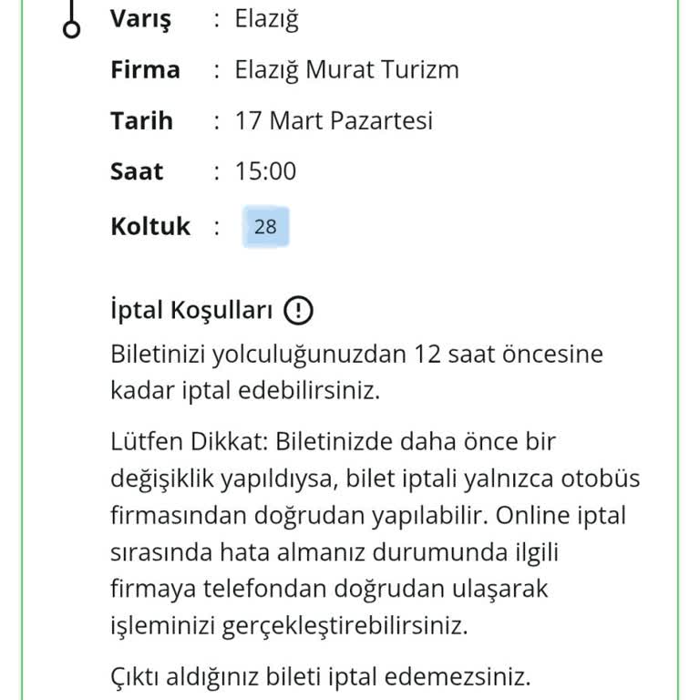 İptal Edilen Otobüs Bileti Ve Ücret İadesi Sorunu
