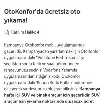 Vodafone Red Oto Konfor Kampanya Sorunu