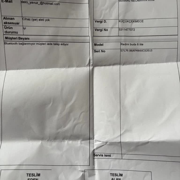 Servis Süresi Ve İletişim Sorunu