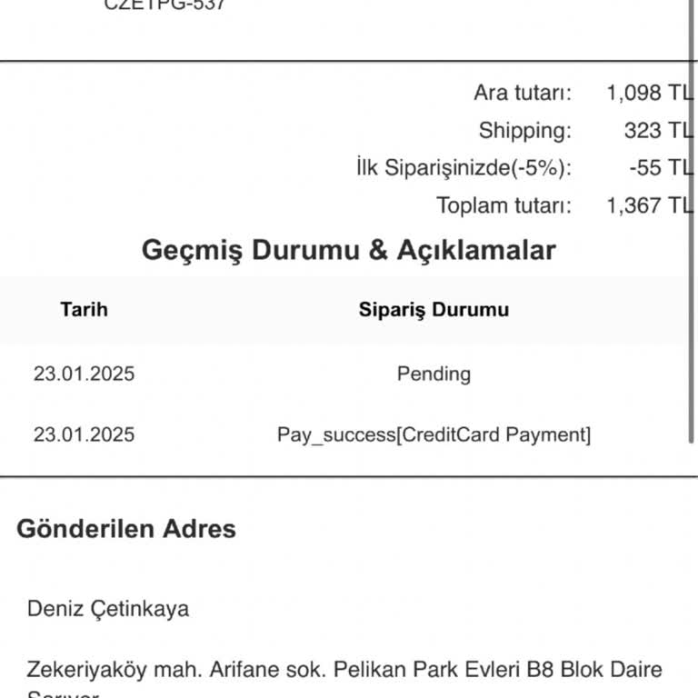 Sipariş Verdim, Ne Ürün Var Ne Haber!