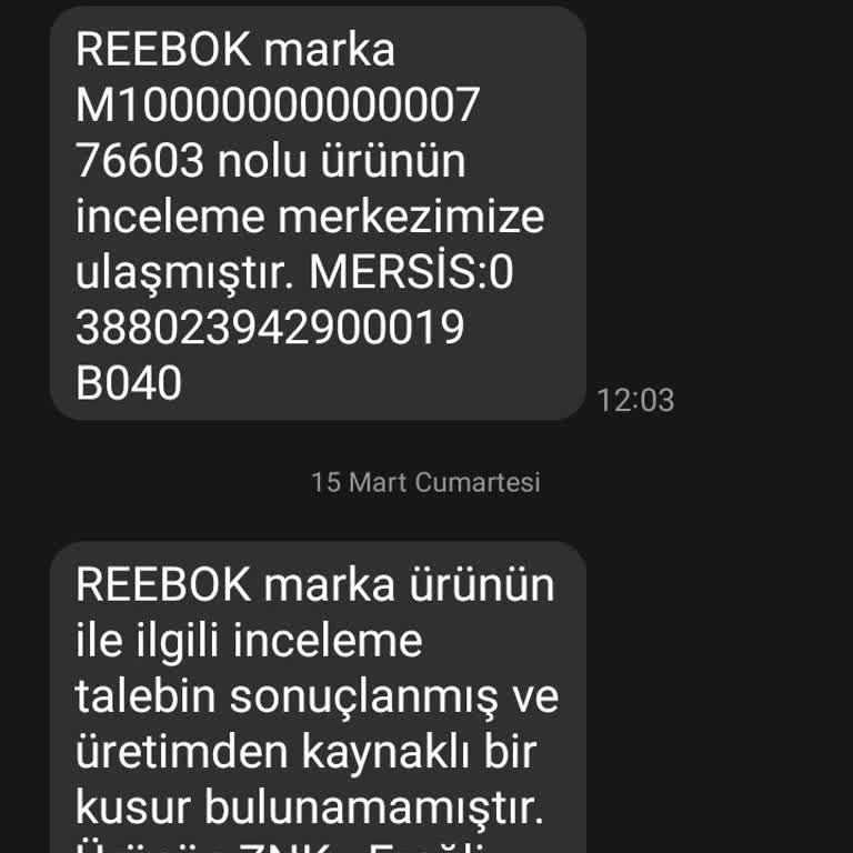 Reebok Ayakkabının Boya Akıtma Sorunu