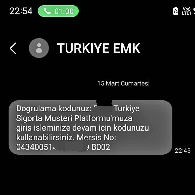 Yetkisiz İşlem İçin Uyarı: Doğrulama Kodu Mesajı