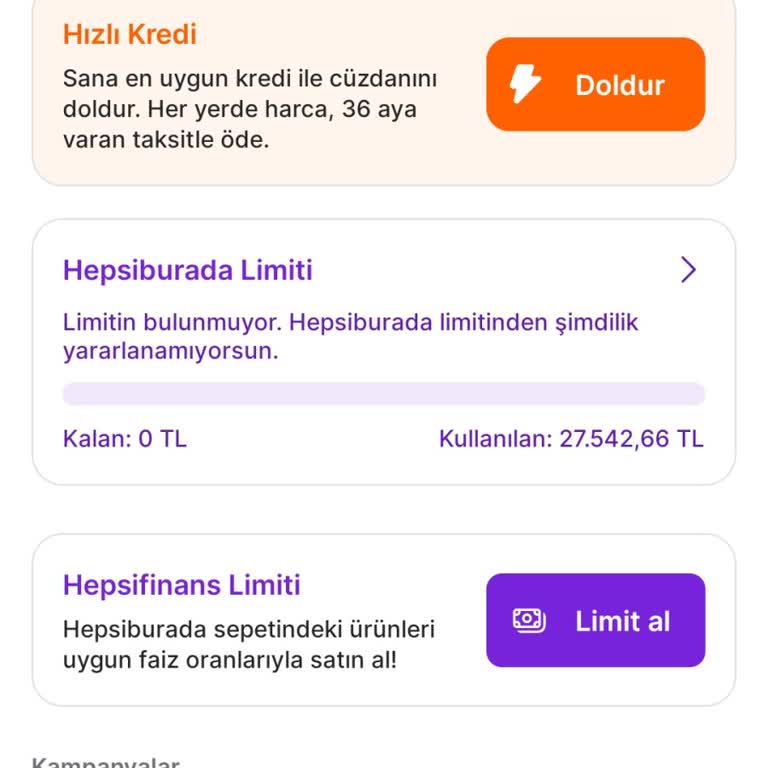 Hepsipay Limitimin Ani Kapanışı