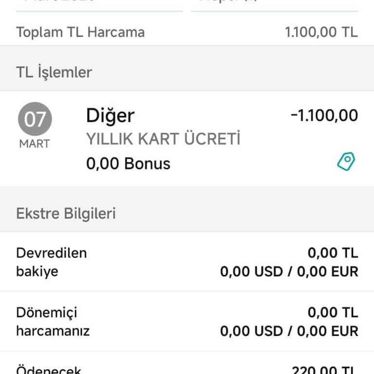 Garanti Bankası'ndan Haksız Kart Ücreti Alımı
