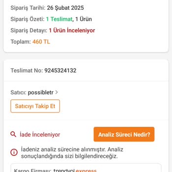Yanlış Ürün Ve İade Sürecinde Belirsizlik