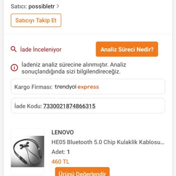 Yanlış Ürün Ve İade Sürecinde Belirsizlik