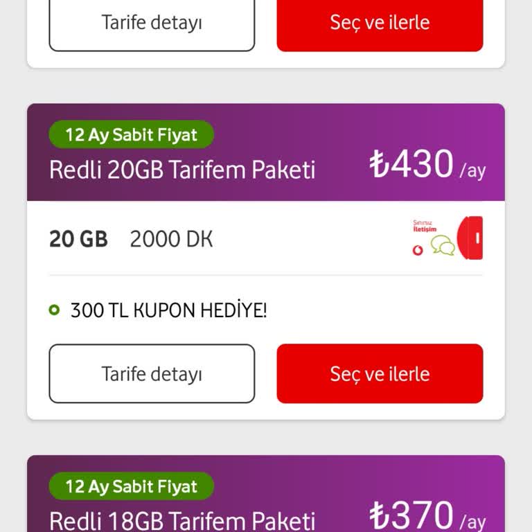 Vodafone'un Uygun Fiyatlı Tarife Sunmaması